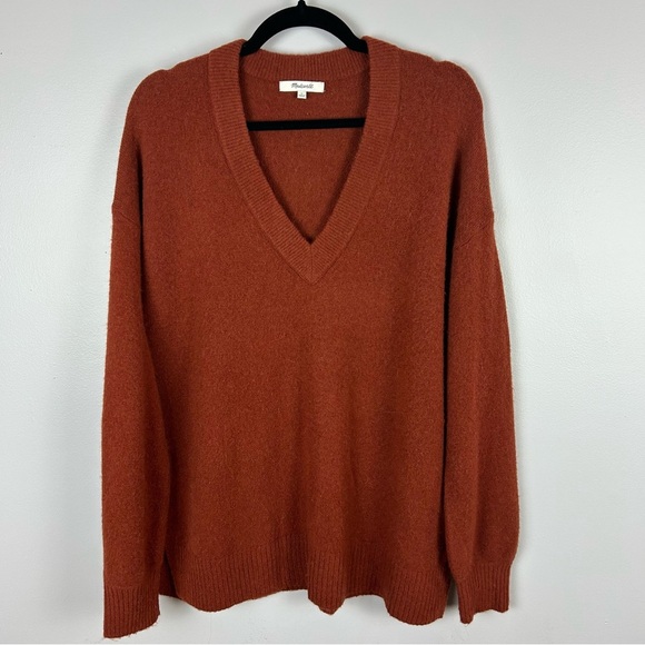 Madewell Alpaca Blend Orange Sweater Size Large - Picture 2 of 11